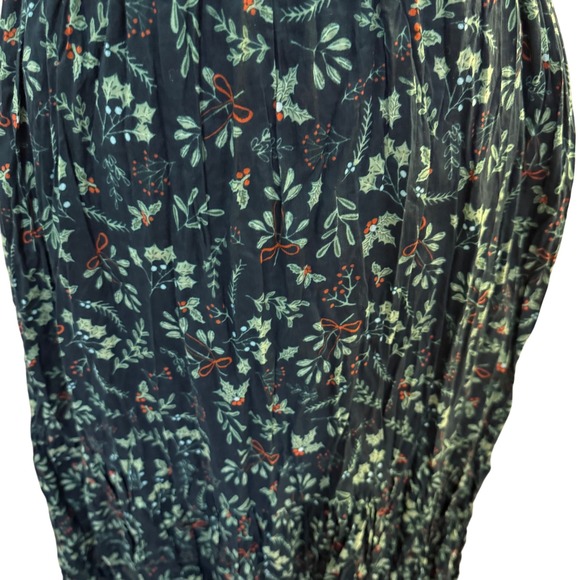 Ivy City Co Womens Gracie Dress Holly Holiday Midi Ruffle Square Neck Smocked XS - Picture 3 of 7